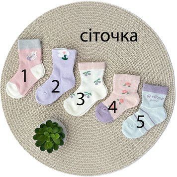 Шкарпетки сіточка Корона 0-12 місяців "Квіти" 01539 фото