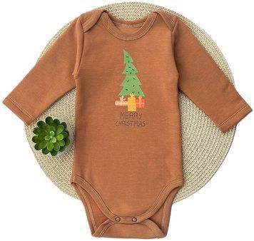 Боді Blanka "Merry Christmas" 62 см коричневий 01754 фото